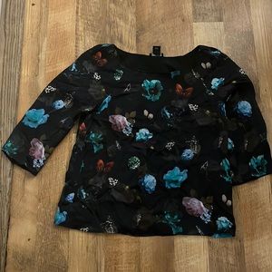 Club Monaco silk printed blouse size small